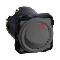 Excel Life - Rocker switch mechanism 2 way 20A 20AX 240V a.c. with red dot Urban Grey