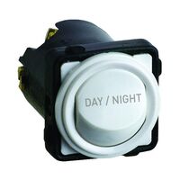 Excel Life - Engraved rocker switch mechanism 2 way 16AX 240V a.c. DAY NIGHT engraved white