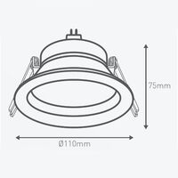 HPM MR16 12V 7W LED Cool white Downlight 90mm White