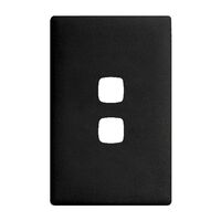Linea - Coverplate 2 gang black