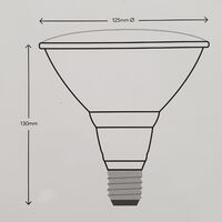 HPM PAR38 8W 800lm Cool White Globe Black