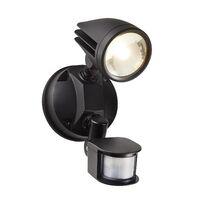 HPM SIKA 11.5W 1070lm LED Cool White Floodlight with PIR Sensor Black