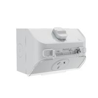 AQUA Life 10A IP54 Weatherproof Surface Mount Single Powerpoint Limestone Grey