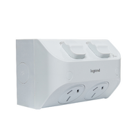 AQUA Life 15A IP53 Weatherproof Surface Mount Single Powerpoint Limestone Grey