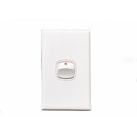 Excel - Vertical heavy duty rocker switch 1 gang 2 way double pole 40A 240V a.c. white