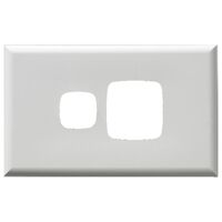 Excel - Single powerpoint coverplate 1 gang gloss white