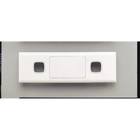 Excel - Grid & plate For 770 series mechanisms - 6 gang blank & narrow 2 gang narrow white