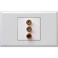 Excel - RCA yellow/white/red 3 gang gloss white