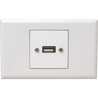 Excel - USB 2.0 outlet for data transfer 1 gang gloss white