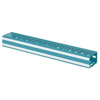 Lina 25 - cable blue duct with cover - 2 metre length 60x80mm 2m 12.5mm finger DIN pitch with cover blue