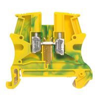 Viking 3 - For protection conductor - 1 connection - 1 entry/1 outlet - metal base green/yellow 0.5 to 10mm² rigid - 0.25 to 6mm² flexible - 8mm pitch