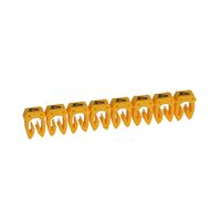 CAB3 - Markers for wiring 4 to 6mm² numbers - colour code 4-6mm² yellow number 4 pack of 800