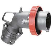HYPRA - IEC industrial angled plug IP66/67 3P+N+E 415V a.c. 32A grey
