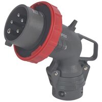 HYPRA - IEC industrial straight plug - IP 66/67 - 3P+N+E 415V a.c. 63A grey