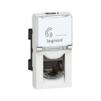 Arteor modular - Phone socket/mechanism 4 contacts 1 module white