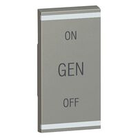 Arteor - MyHOME - Square key cover BUS/SCS - GEN/ON/OFF - 1 module - magnesium