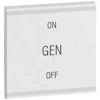 Arteor - MyHOME - Square key cover BUS/SCS - GEN/ON/OFF - 2 modules - white