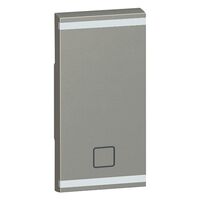 Arteor - MyHOME - Square key cover BUS/SCS - shutter STOP marking - 1 module - magnesium