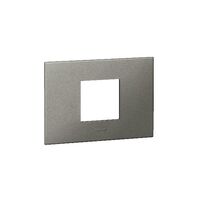 ARTEOR Square 2 Module Horizontal Coverplate Magnesium