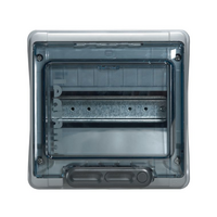 Plexo3 IP65 Surface Mount Enclosure 8 Module Grey 200Hx200Wx116Dmm