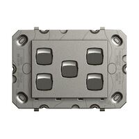 Arteor 770 series - Horizontal rocker switch - Single Pole Double Throw 5 gang 2 way 16A 240V a.c. magnesium