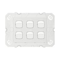 Arteor 770 series - Horizontal rocker switch - 6 gang 2 way 16A 240V a.c. white
