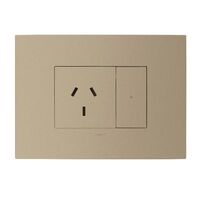 ARTEOR with NETATMO - Smart Single Powerpoint - 16Amp 3 Module - Champagne