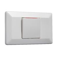 Como - Horizontal Single Pole Double Throw - rocker Intermediate switch 1 gang 10A 240V a.c. with red line white