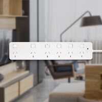 HPM General Purpose 175J 6 Outlet Surge Protected Switched Powerboard White