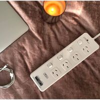 HPM General Purpose 4 Outlet USB Type A&C Charging Switched Powerboard White