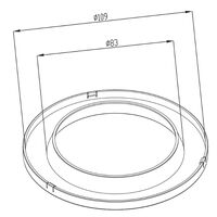 Replaceable DLI Facia Ring 90mm Paintable