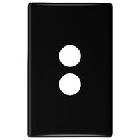 Excel Life Switch Coverplate 2 Gang Black