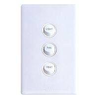 Excel Life 10A Instant Heat Controller Switch with Capacitor 3 Gang Gloss White