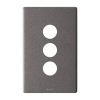 Excel Life EM Series Grid & Plate 3 Gang Urban Grey