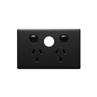 Excel Life 10A Horizontal Double Powerpoint with Extra Function Hole Matt Black