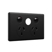 Excel Life 10A Horizontal Double Powerpoint with Extra Function Hole Matt Black