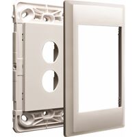 Excel Life - Secure plate - grid & plate 2 gang white