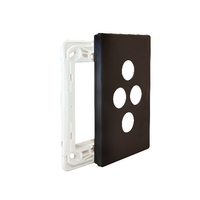 Excel Life Smart Grid & Plate for 2  Smart Switches / Dimmers and 1 Wireless Master Switch / Blind Switch Matt Black