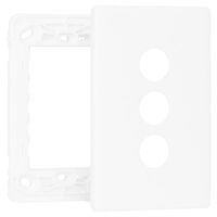 Excel Life Smart Grid & Plate for 3 Gang Switch or Dimmer Matt White