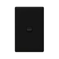 Linea - Vertical rocker switch - Single Pole Double Throw -1 gang 2 way 240V a.c. black