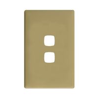 Linea Coverplate 2 gang 5 oclock olive