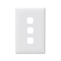 Linea - Grid & plate only 3 gang white