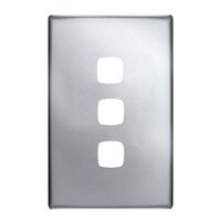 Linea - Coverplate 3 gang matt silver