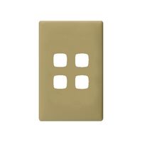 Linea Coverplate 4 gang 5 oclock olive