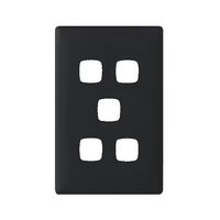 Linea - Coverplate 5 gang midnight dash