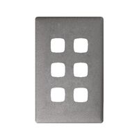 Linea - Coverplate 6 gang gun metal
