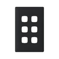 Linea - Coverplate 6 gang midnight dash