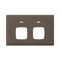 Linea - Powerpoint coverplate 2 gang autoswitch wet elephant