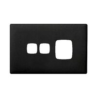 Linea Powerpoint coverplate 1 gang with extra hole asphalt