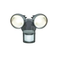 HPM SIKA 25W 2200lm LED Cool White Twin Floodlight with PIR Sensor Black
